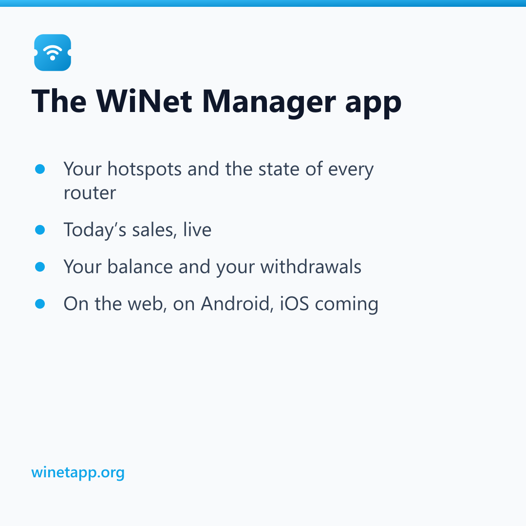 The WiNet Manager app
