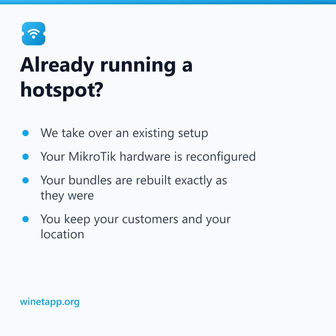 Already running a hotspot?