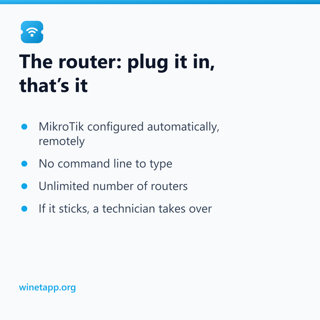 The router: plug it in, that’s it