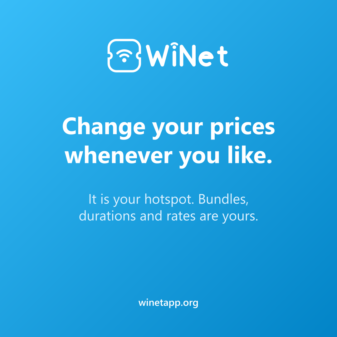 Change your prices whenever you like.