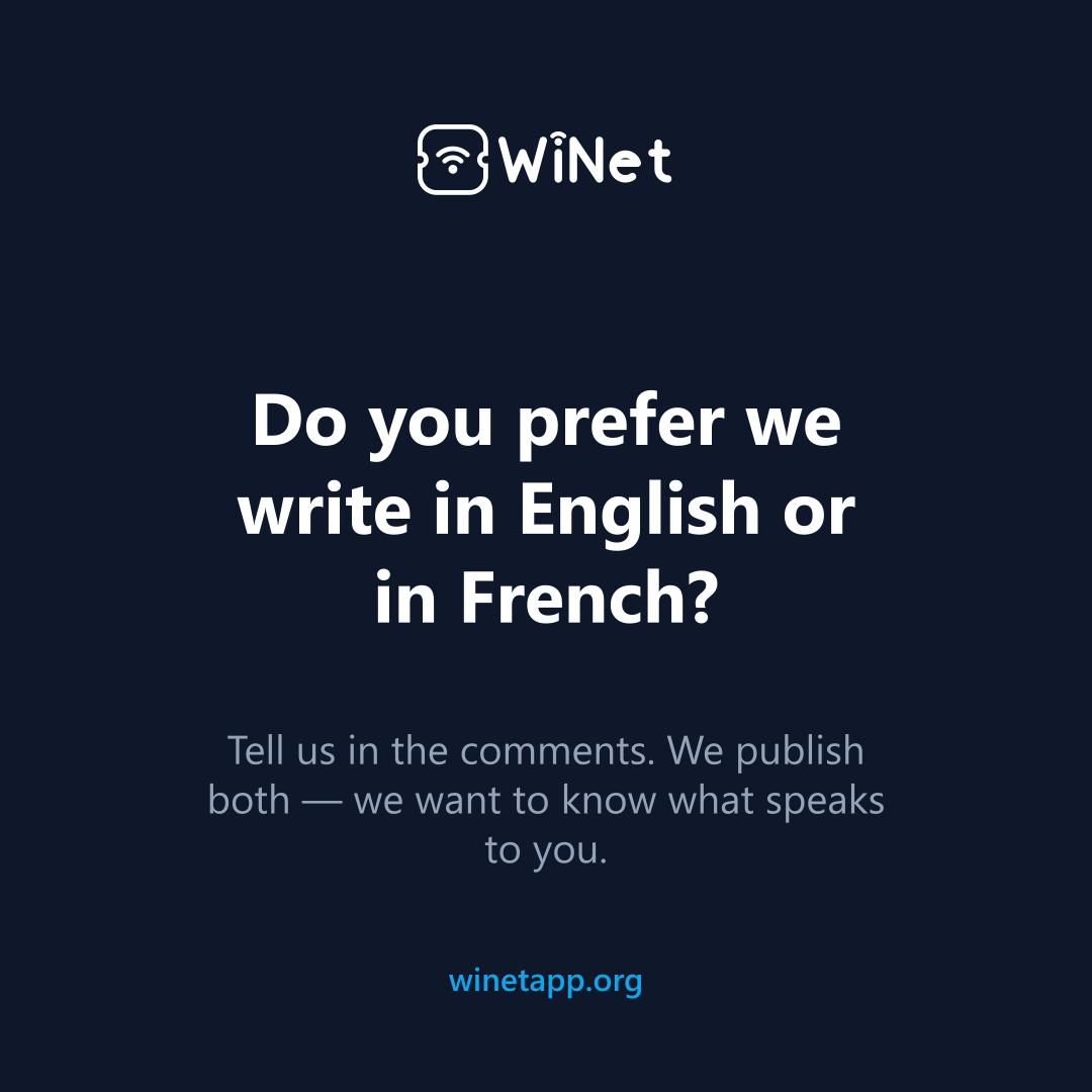 Do you prefer we write in English or in French?