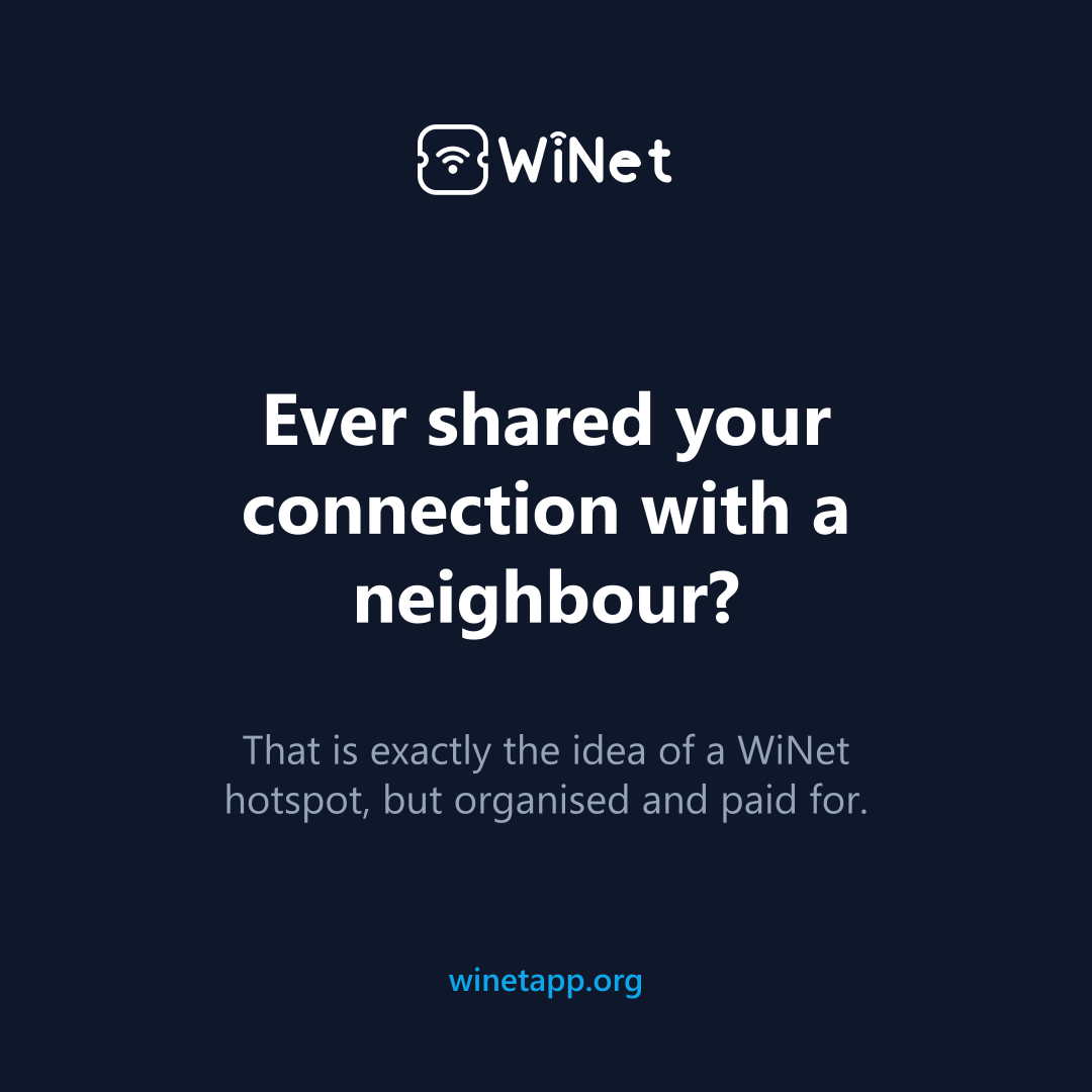 Ever shared your connection with a neighbour?