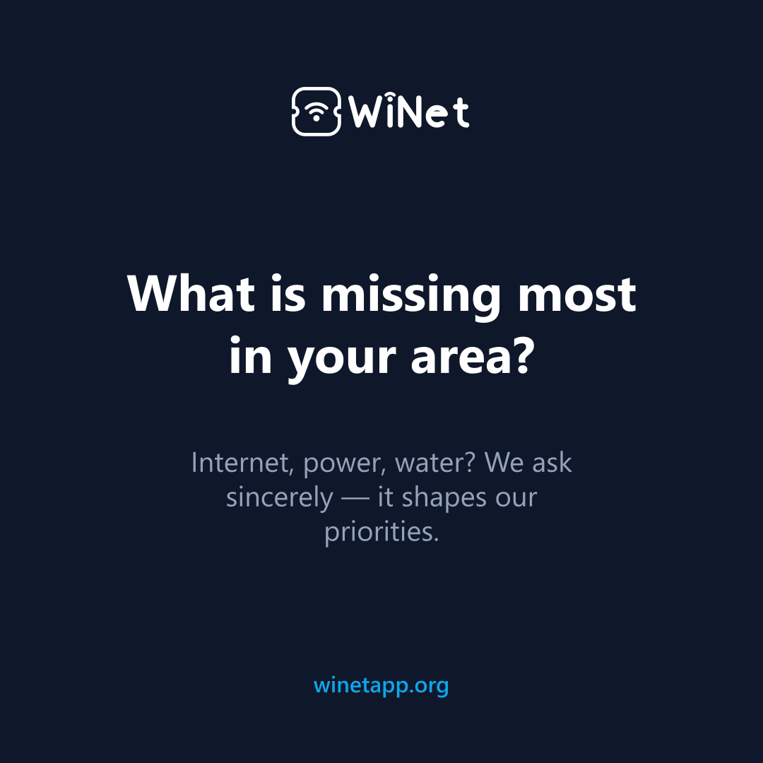 What is missing most in your area?