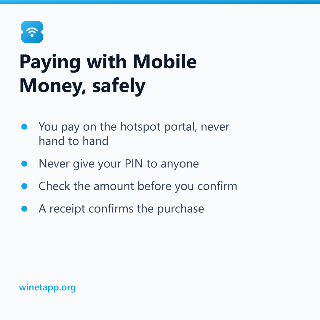 Paying with Mobile Money, safely