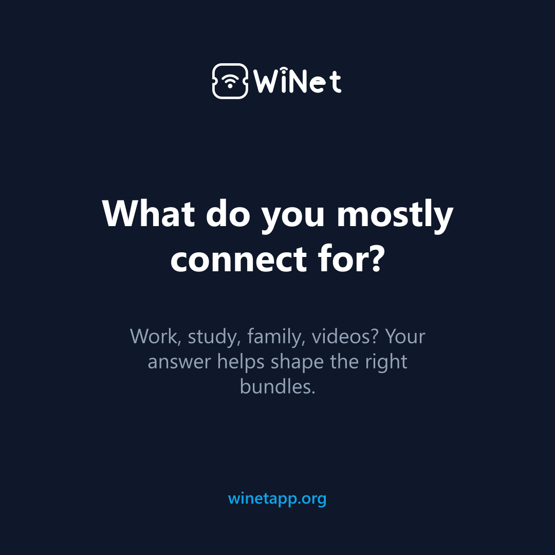 What do you mostly connect for?