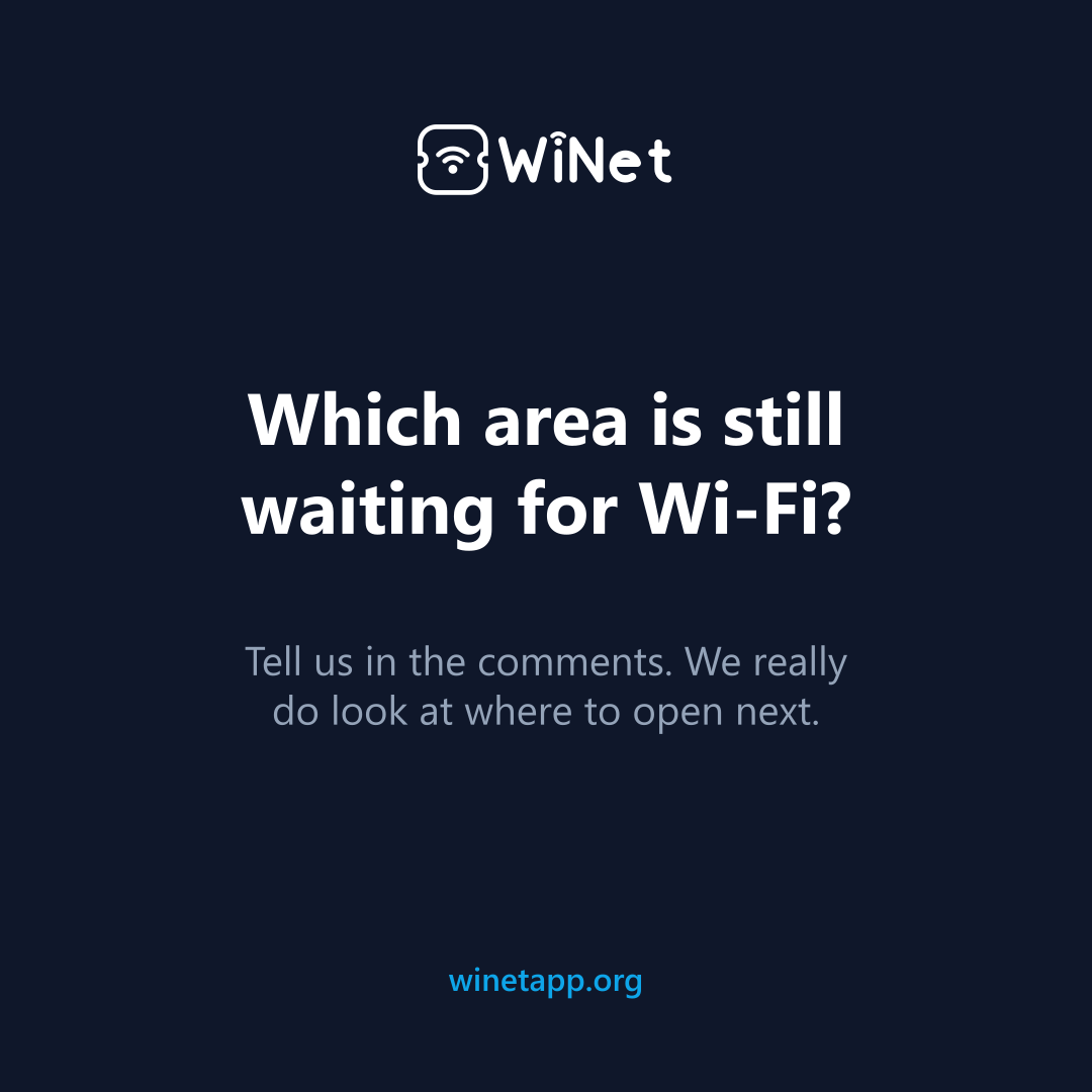 Which area is still waiting for Wi-Fi?