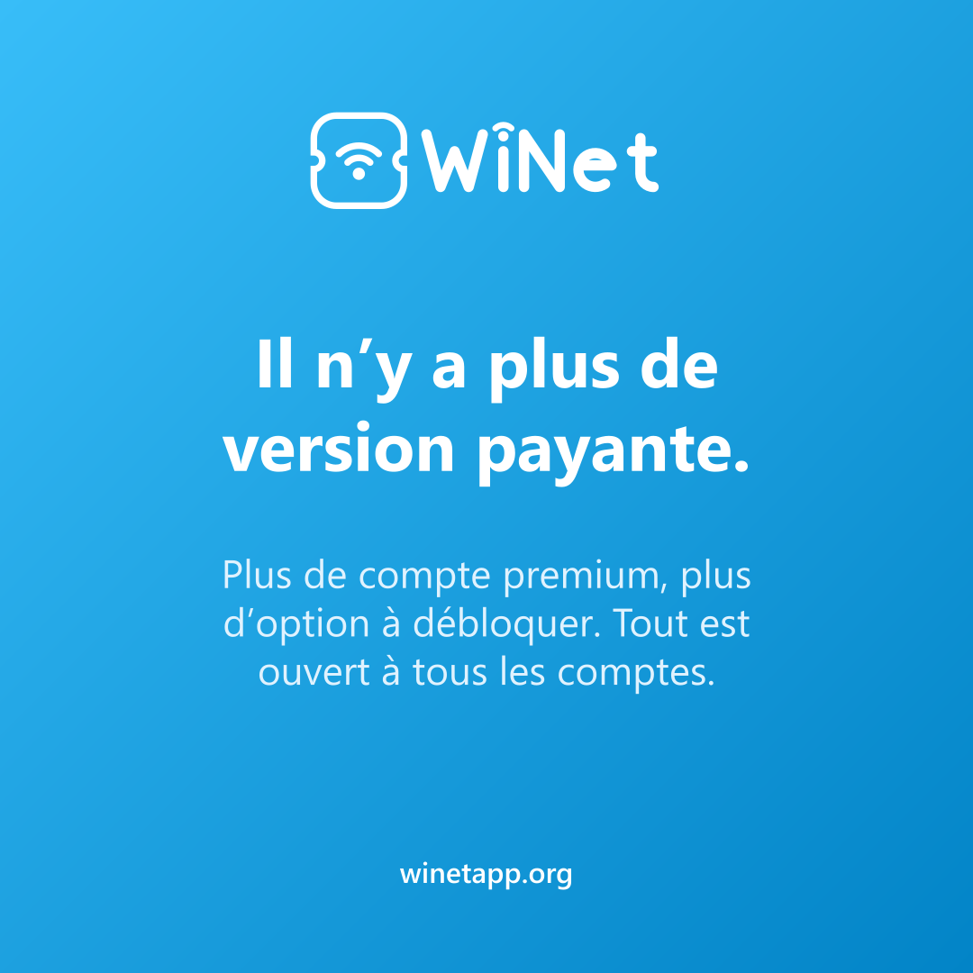 Il n’y a plus de version payante.