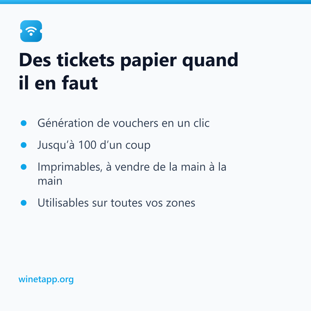 Des tickets papier quand il en faut