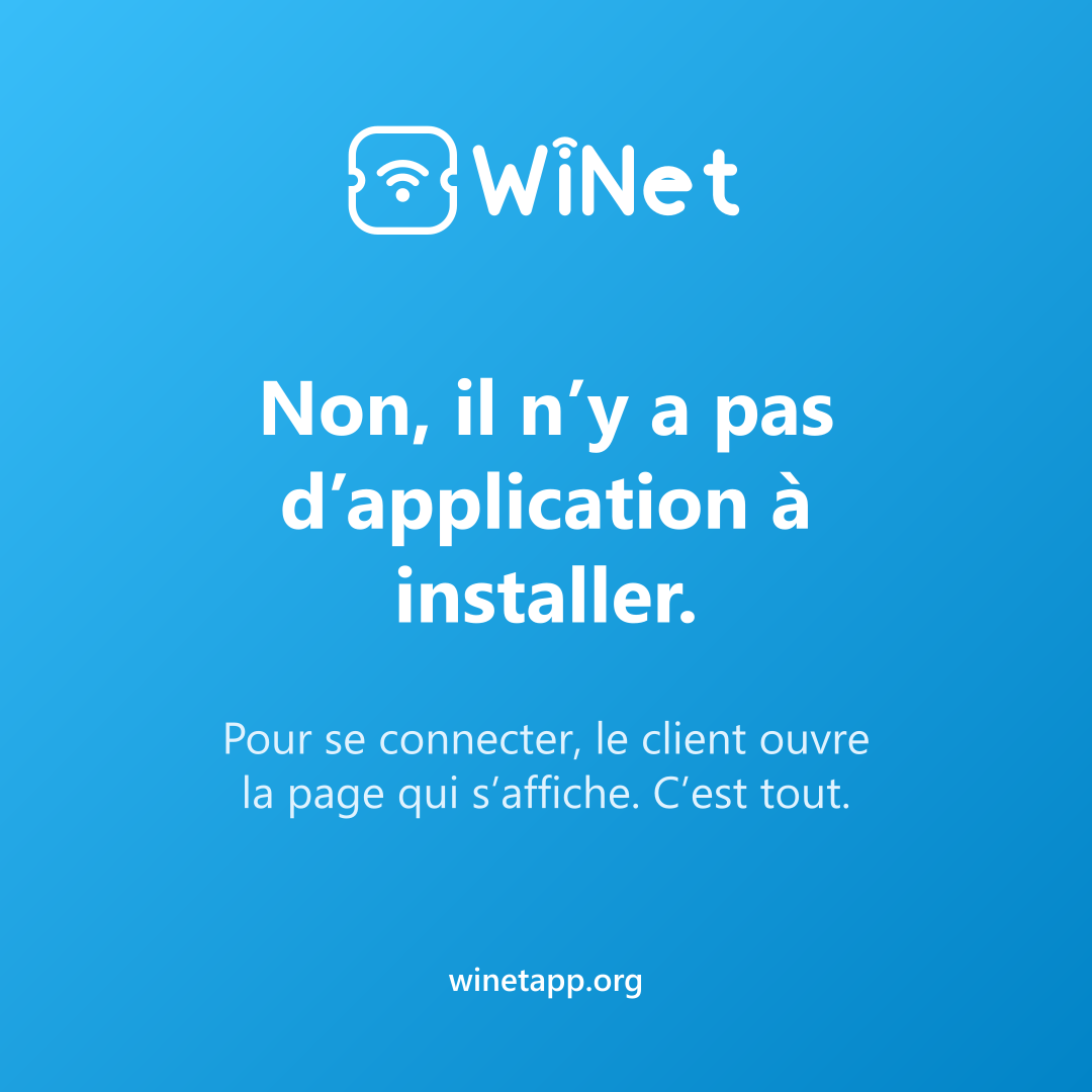 Non, il n’y a pas d’application à installer.