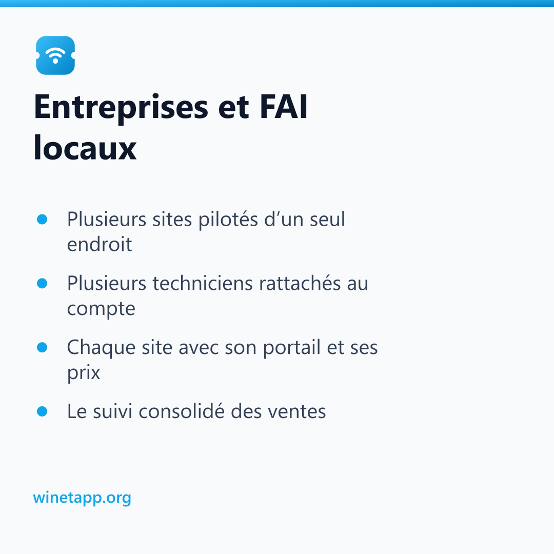 Entreprises et FAI locaux